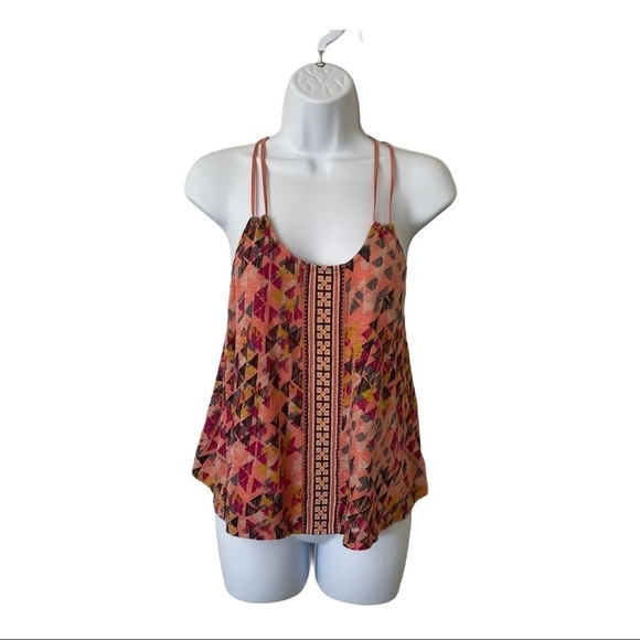 UO Ecote Geometric Print Tank Size Small - Picture 1 of 5